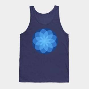 Geometric Flower of Circles (Cornflower Blue) Tank Top